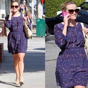 Madewell Birdslife Print Silk Dress J2